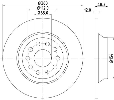 HELLA Bremsscheibe (8DD 355 119-481) HELLA Bremsscheibe (8DD 355 119-481)