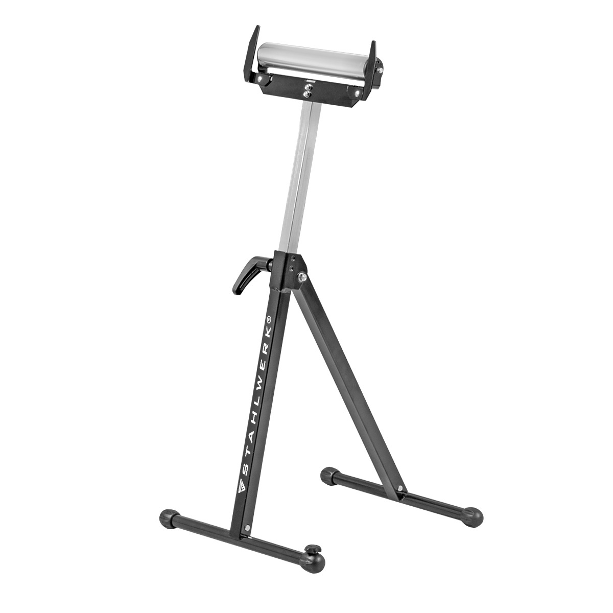 STAHLWERK Rollenbock RB-110 ST Arbeitsbock | Klappbock höhenverstellbar von 720 bis 1.100 mm mit 60 kg Tragkraft und Rollenauflage