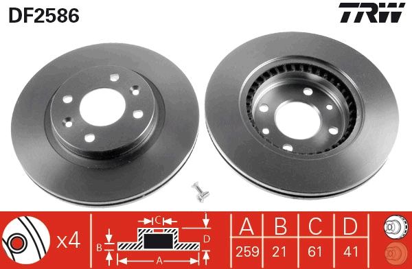 TRW Bremsscheibe (DF2586)