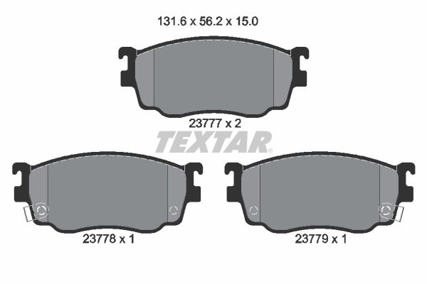 TEXTAR Bremsbelagsatz, Scheibenbremse (2377701)