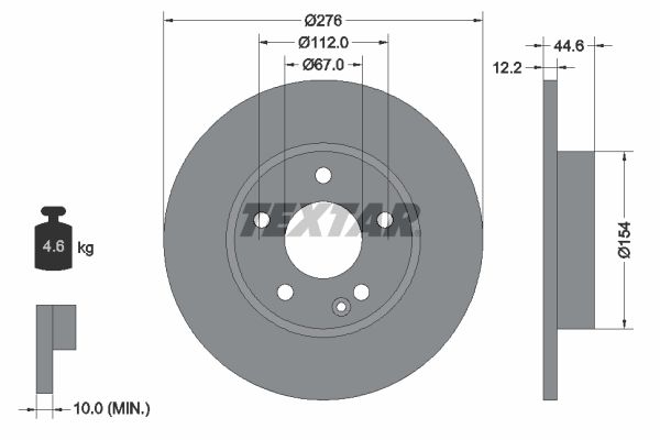 TEXTAR Bremsscheibe (92131803)