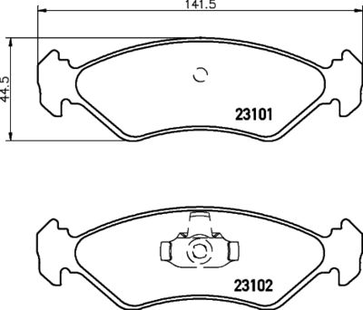 HELLA Bremsbelagsatz, Scheibenbremse (8DB 355 008-051)