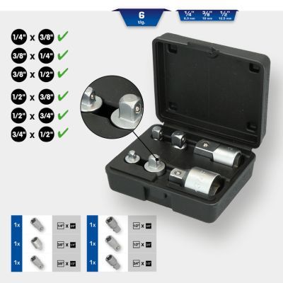 KS TOOLS Vergrößerungs-/Reduzieradapter-Satz, Knarre (BT024006)