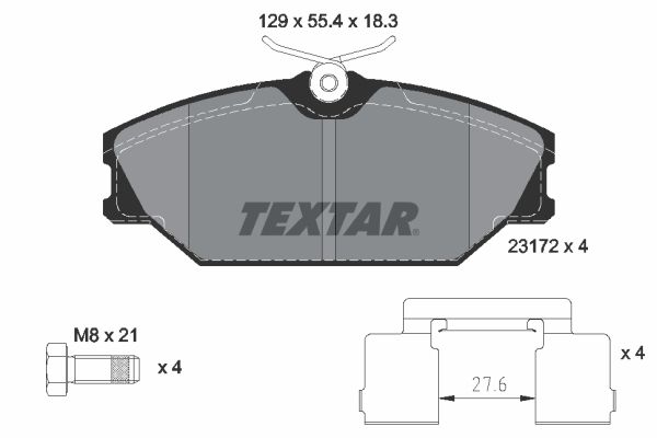 TEXTAR Bremsbelagsatz, Scheibenbremse (2317203)