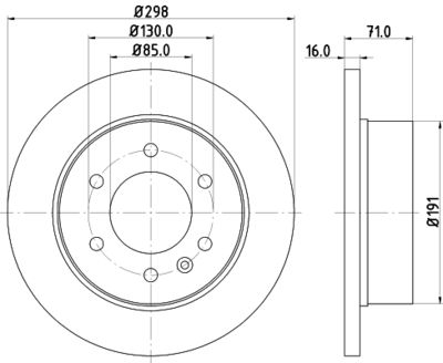 HELLA Bremsscheibe (8DD 355 117-641)