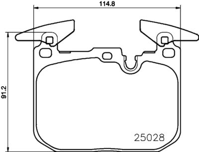 HELLA Bremsbelagsatz, Scheibenbremse (8DB 355 021-271)