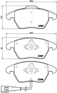 BREMBO Bremsbelagsatz, Scheibenbremse (P 85 075X)