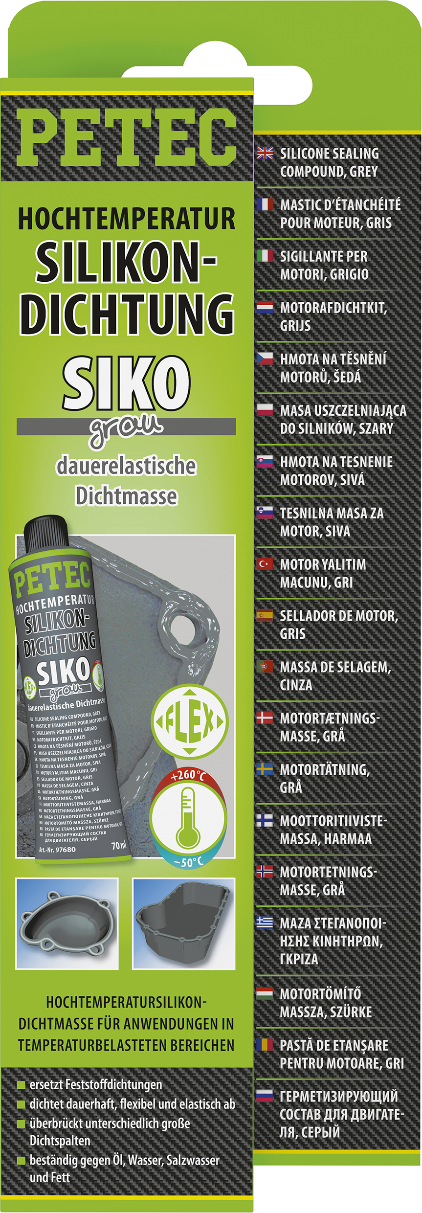 Silikondichtung, SIKO, 70 ML, grau, SB-Karte