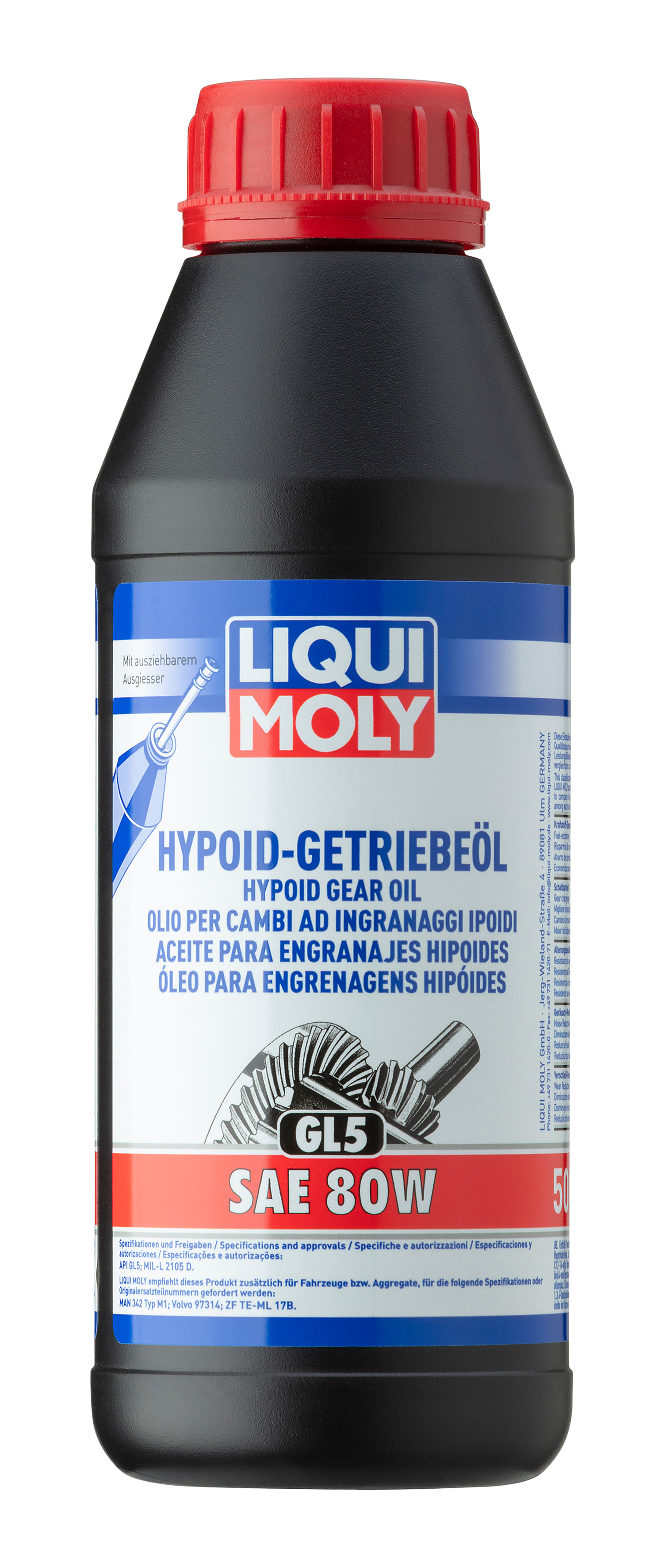 LIQUI MOLY Hypoid-Getriebeöl (GL5) SAE 80W, 500 ml (1402)