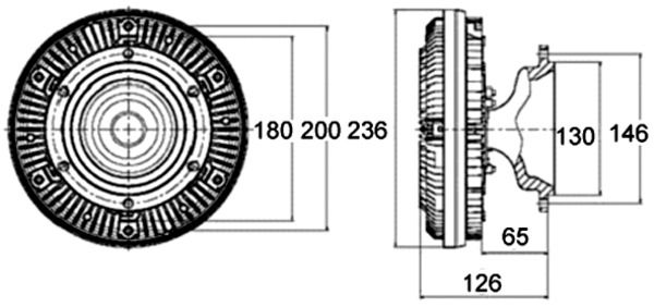 MAHLE Kupplung, Kühlerlüfter (CFC 12 000P) MAHLE Kupplung, Kühlerlüfter (CFC 12 000P)
