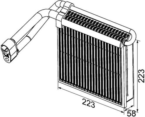 MAHLE Verdampfer, Klimaanlage (AE 98 000P)