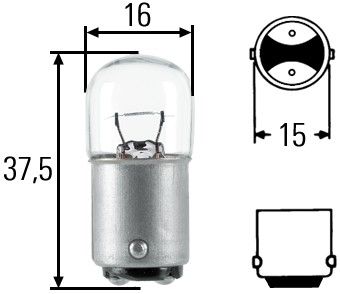 HELLA Glühlampe, Kennzeichenleuchte (8GA 002 071-371)