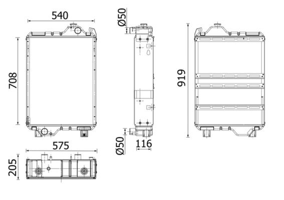 MAHLE Ladeluftkühler (CI 166 000P)