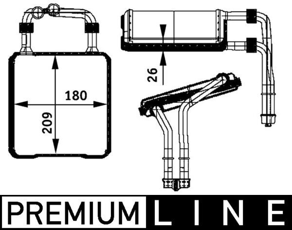 MAHLE Wärmetauscher, Innenraumheizung (AH 78 000P) Thumbnail