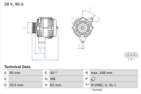 BOSCH Generator (0 986 045 170)