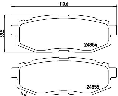 BREMBO Bremsbelagsatz, Scheibenbremse (P 78 018)