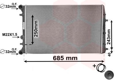VAN WEZEL Kühler, Motorkühlung (76002008) Thumbnail