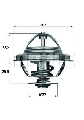 MAHLE Thermostat, Kühlmittel (TX 27 80D)