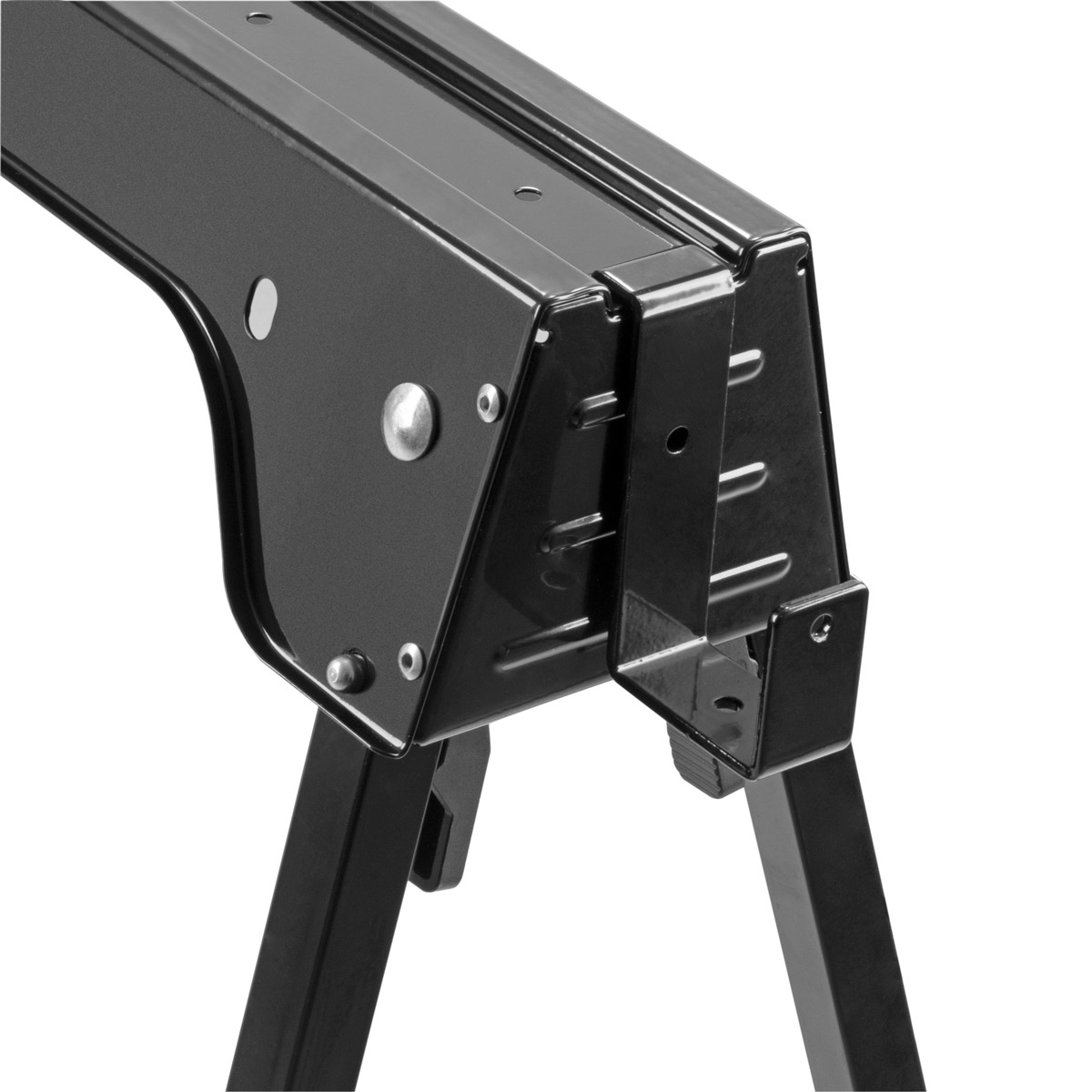 STAHLWERK Sägebock SB-740 ST im 2er Set pulverbeschichteter Metall-Arbeitsbock | Universal-Klappbock | Gerüstbock mit einer maximalen Tragkraft von 500 kg und seitlicher Halterung