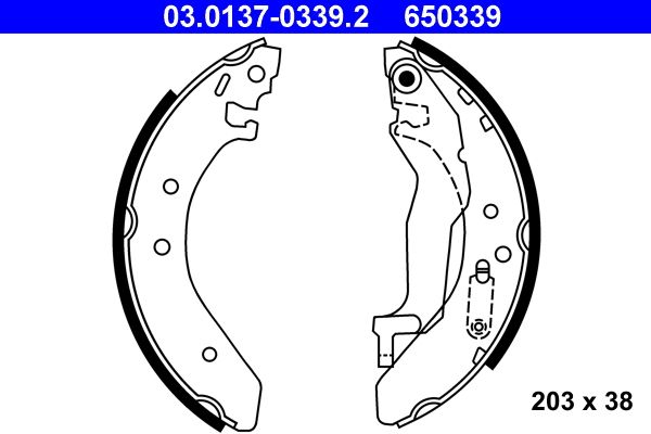 ATE Bremsbackensatz (03.0137-0339.2)
