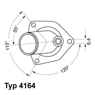 BorgWarner (Wahler) Thermostat, Kühlmittel (4164.92D)