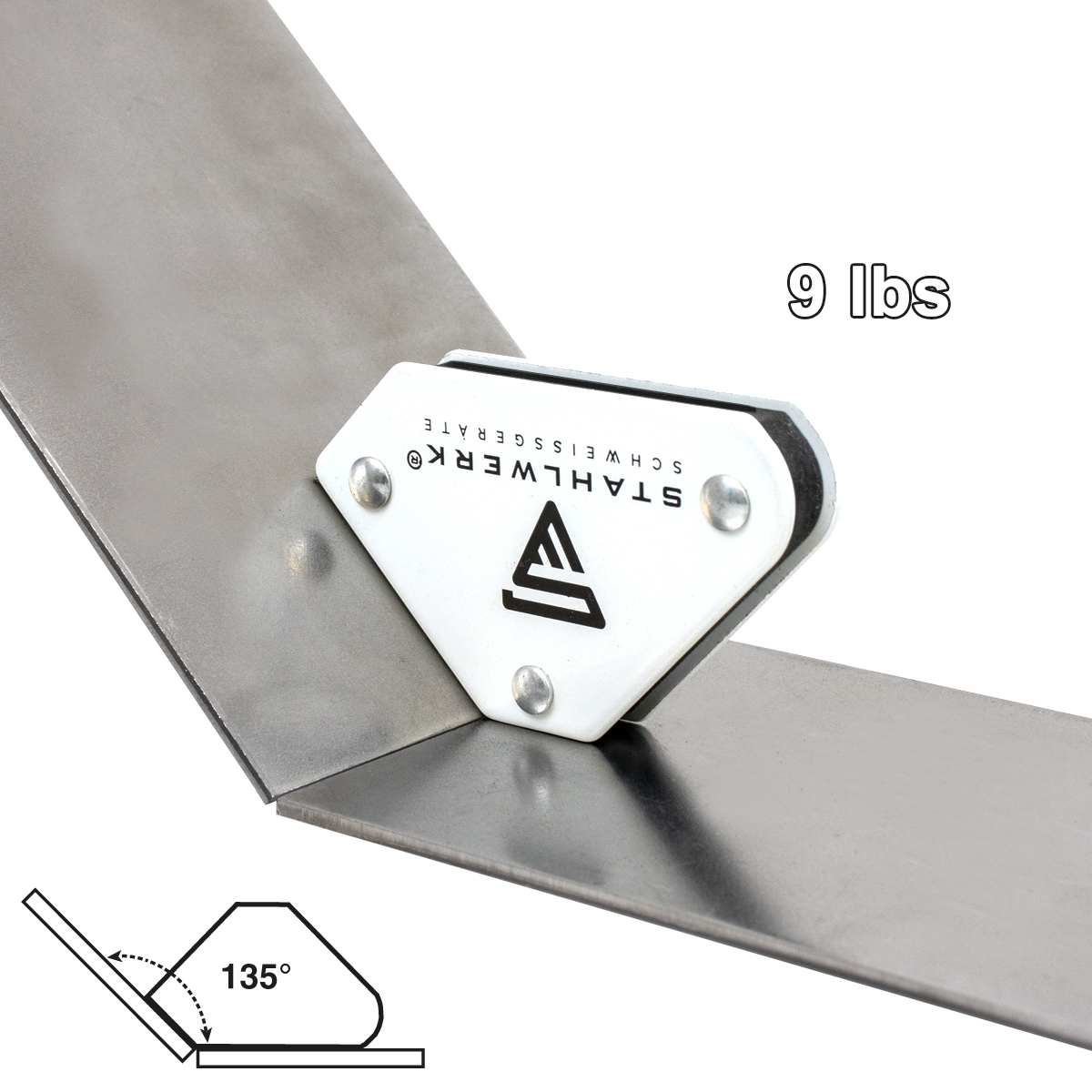 STAHLWERK Mini Schweißzubehör Set Gripzangen Magnet Schweißwinkel Masseklemme