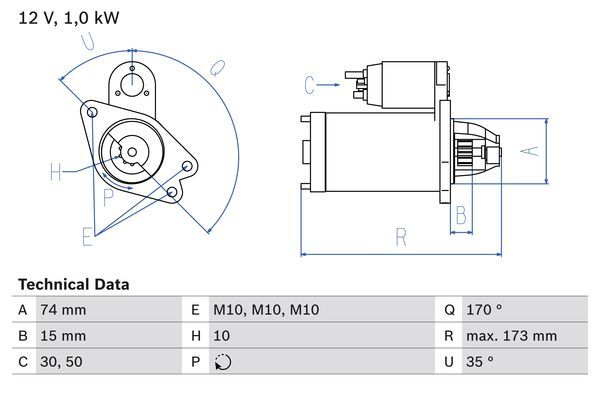 BOSCH Starter (0 986 025 290) Thumbnail