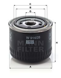 MANN-FILTER Ölfilter (W 914/28)