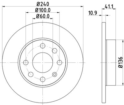 HELLA Bremsscheibe (8DD 355 108-311)