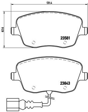 BREMBO Bremsbelagsatz, Scheibenbremse (P 85 077)