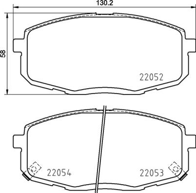 BREMBO Bremsbelagsatz, Scheibenbremse (P 30 099)