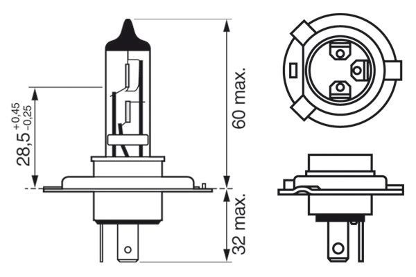 BOSCH Glühlampe, Fernscheinwerfer (1 987 302 045) BOSCH Glühlampe, Fernscheinwerfer (1 987 302 045)