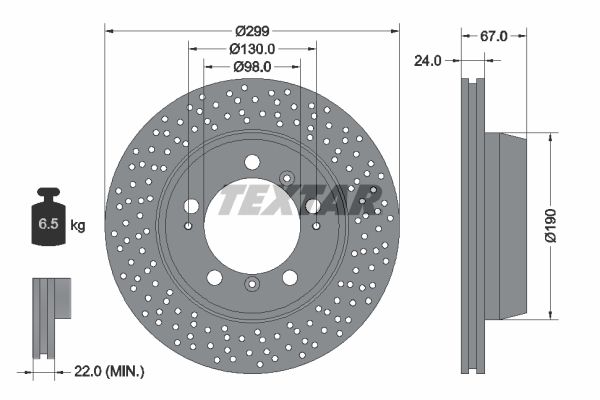 TEXTAR Bremsscheibe (92176705)