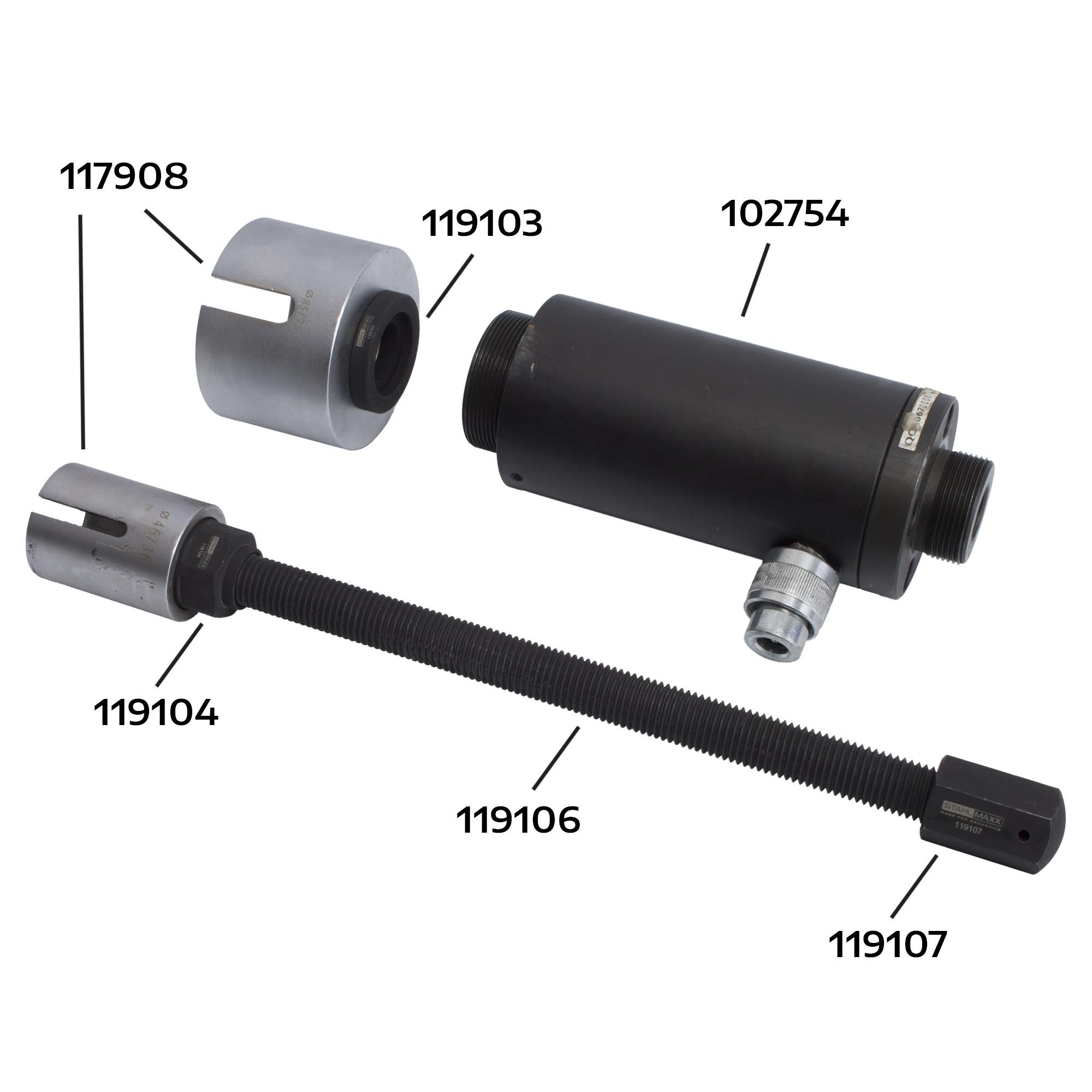 Kleiner Werkzeugsatz für Hydraulikzylinder Art.-Nr. 102754, 4-tlg.
