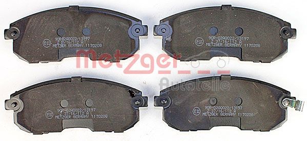 METZGER Bremsbelagsatz, Scheibenbremse (1170208) METZGER Bremsbelagsatz, Scheibenbremse (1170208)