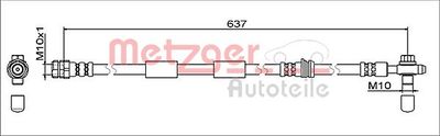 METZGER Bremsschlauch (4111475) Thumbnail