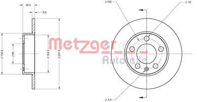 METZGER Bremsscheibe (6110376) 4250032641740 6110376