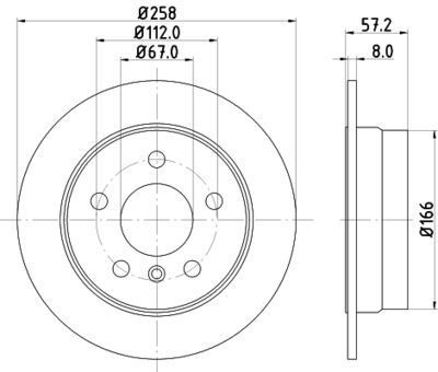 HELLA Bremsscheibe (8DD 355 111-101)