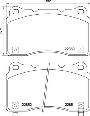 BREMBO Bremsbelagsatz, Scheibenbremse (P 28 099)