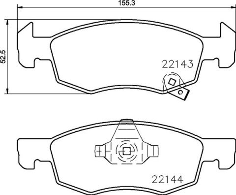 BREMBO Bremsbelagsatz, Scheibenbremse (P 59 084)