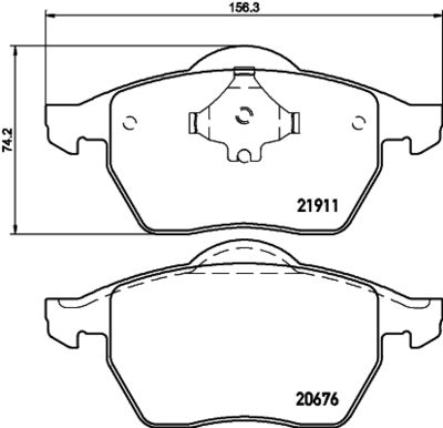 HELLA Bremsbelagsatz, Scheibenbremse (8DB 355 008-021)