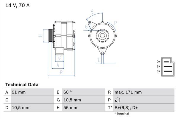 BOSCH Generator (0 986 033 810)