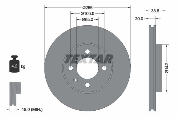 TEXTAR Bremsscheibe (92036803)