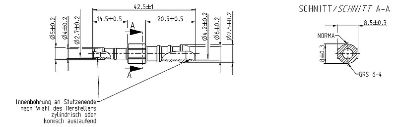 REDUZIER - SCHLAUCHVERBINDER D6-4 MM (5896-506-4) | NORMFEST