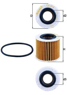 KNECHT Ölfilter (OX 416D1)