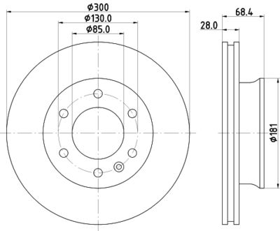 HELLA Bremsscheibe (8DD 355 129-281)