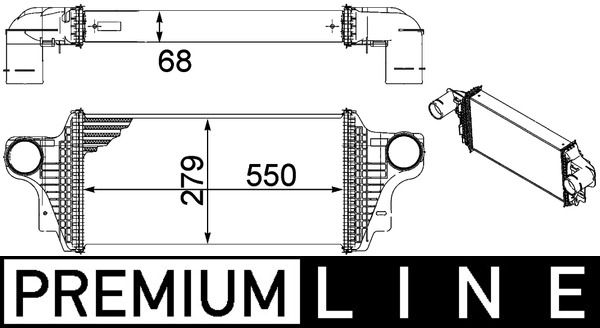 MAHLE Ladeluftkühler (CI 217 000P) Thumbnail