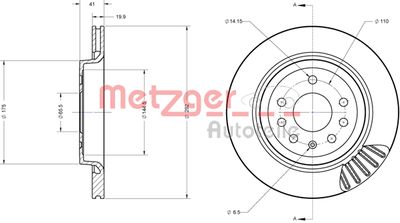 METZGER Bremsscheibe (6110362) Thumbnail