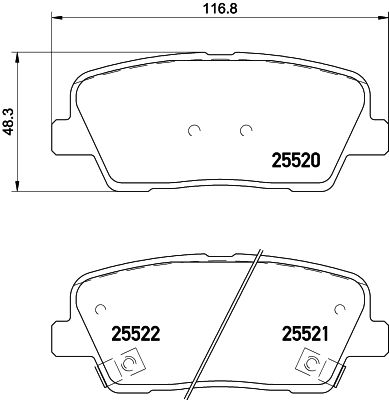 BREMBO Bremsbelagsatz, Scheibenbremse (P 30 081)