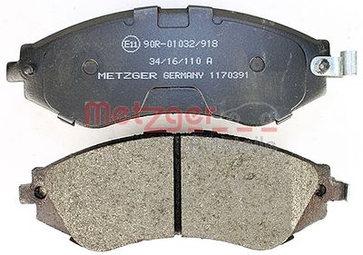 METZGER Bremsbelagsatz, Scheibenbremse (1170391)